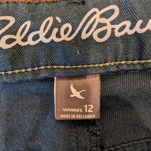 Eddie Bauer Slightly Curvy Slim Straight Pants, emerald green Size 12 - Picture 8 of 10